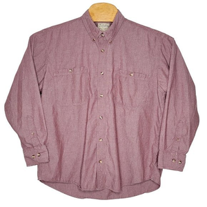 Cabela's Large L Red Long Sleeve Button‎ Down Men's Shirt